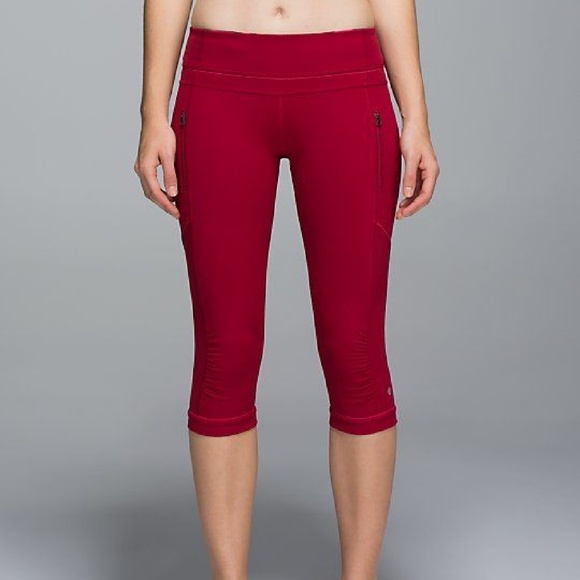 Lululemon Maroon Crop Leggings
