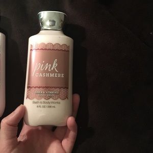 Pink cashmere bath and body lotion