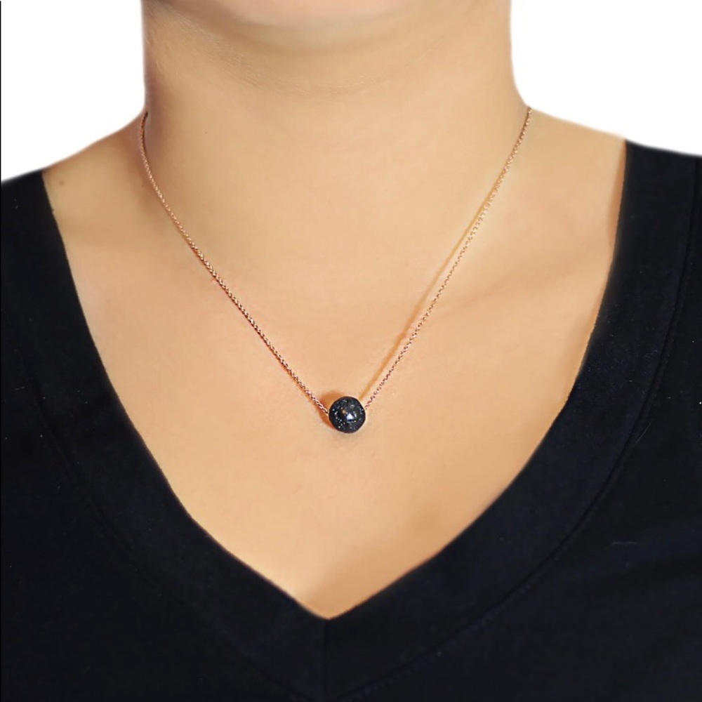 Lava rock oil necklace
