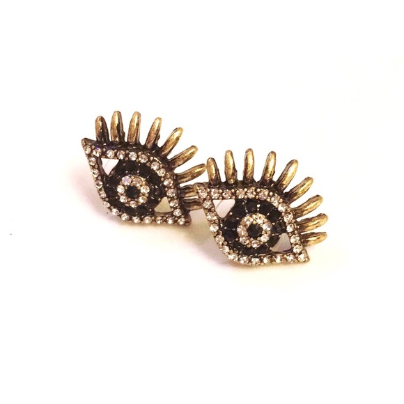 Evil Eye Rhinestone Earrings