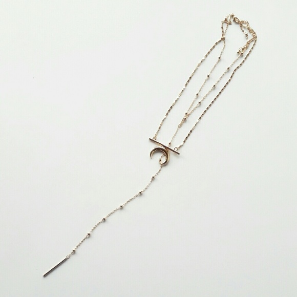 2pc Boho Choker & Crescent Layered Necklace Set - Picture 4 of 4