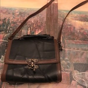 Leather cross body purse