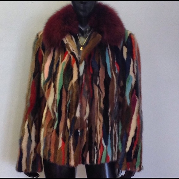Rabbit fur, multicolored