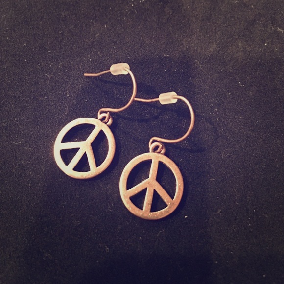 Peace sign earrings