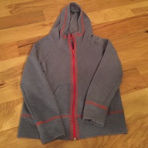 Eddie Bauer blue and red hoodie