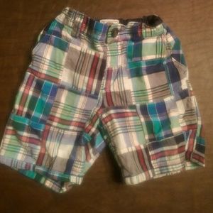 Patchwork plaid boys' shorts