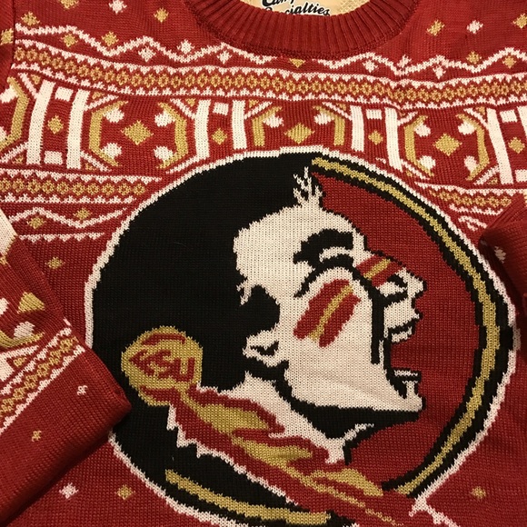 Beautiful FSU Christmas sweater. Never worn.
