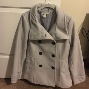 H&M gray peacoat
