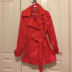 Maurices coral trench coat