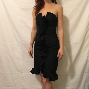 Reiss Dresses & Skirts - REISS Black Ruffle Strapless Party Dress Reiss Dresses & Skirts - REISS Black Ruffle Strapless Party Dress