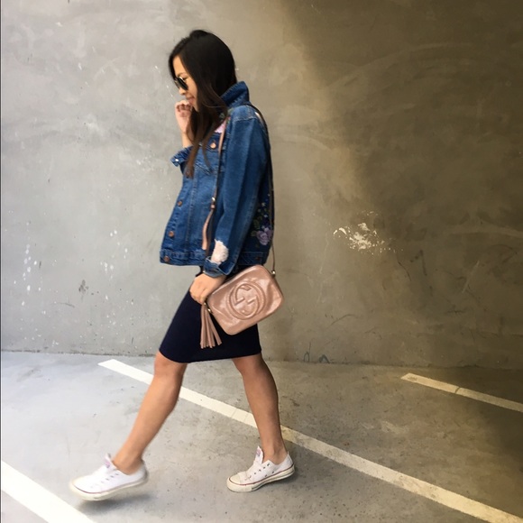 Au Revoir Embroidered Denim Jacket - Picture 2 of 4