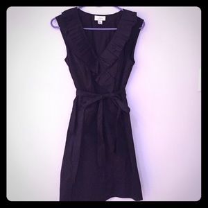 LOFT V-Neck ruffle cotton dress