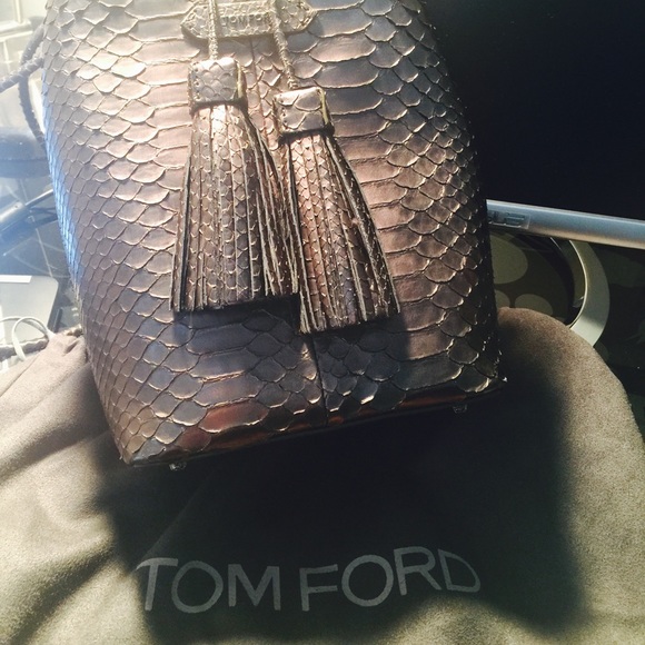 Tom Ford python double tassel bucket bag - Picture 7 of 7