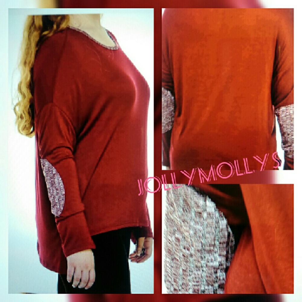 1X-4X elbow patch tee