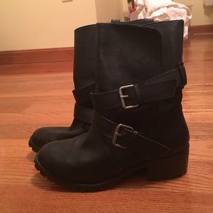 Black biker boots