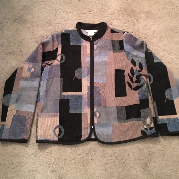 Zip up sweater jacket