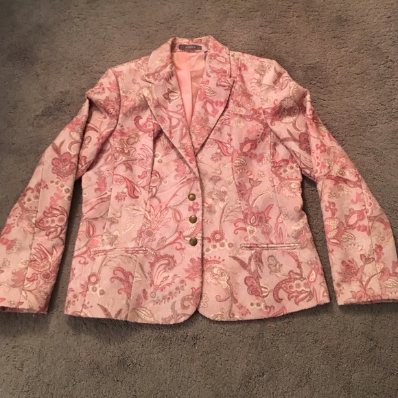 Salmon and pink colored blazer
