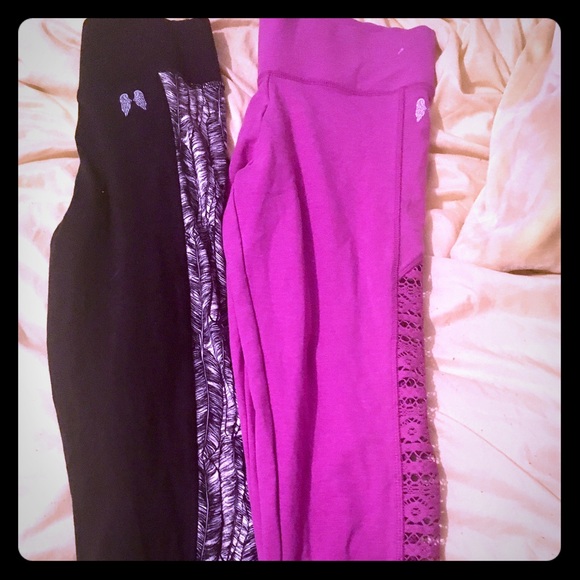 Two pairs of Victoria secret cotton crop pants