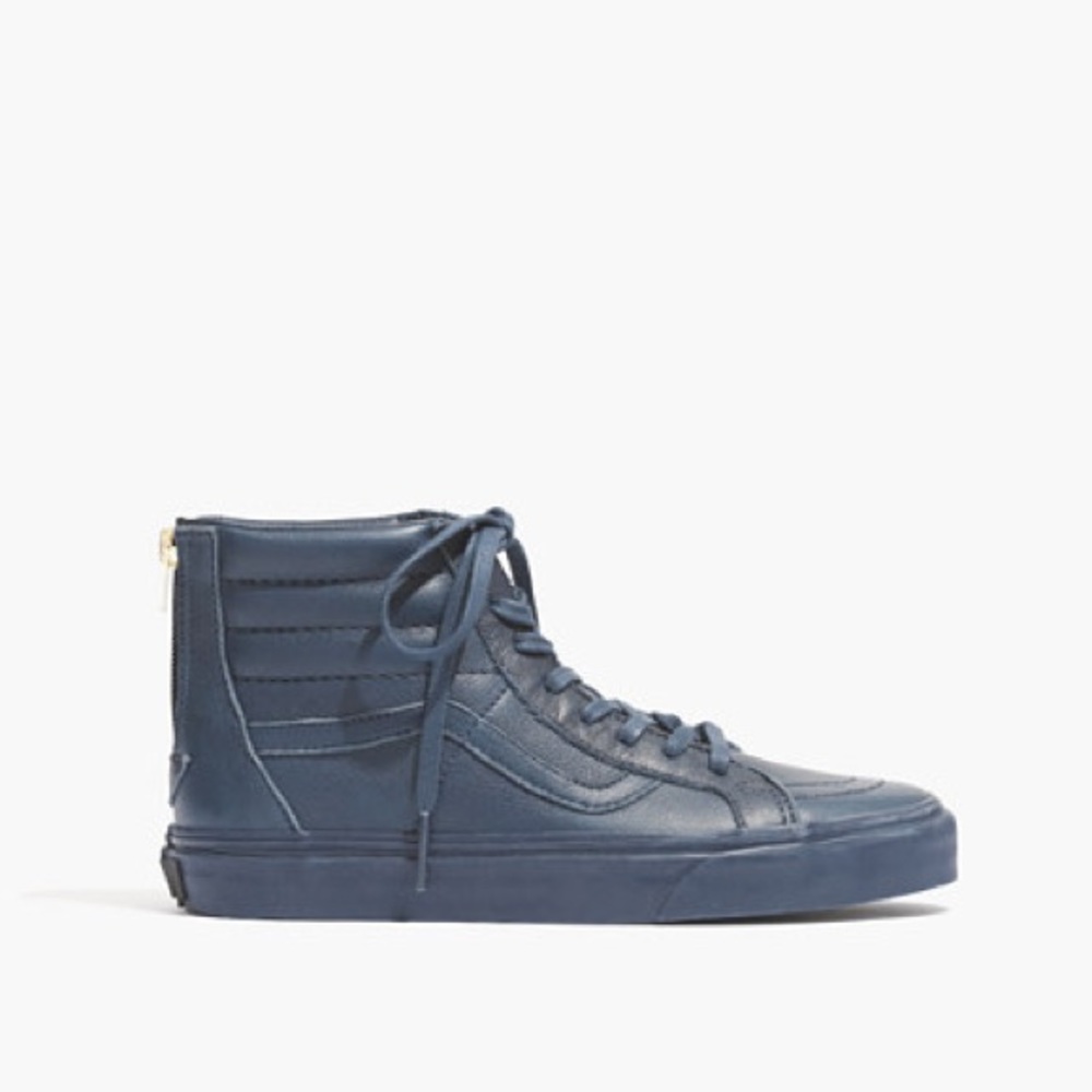 Madewell Vans SK8-Hi Blue Hightops Tonal Sneakers