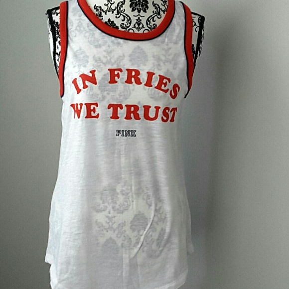 Victoria's Secret PINK In Fries we Trust Tank
