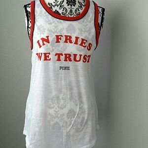 Victoria's Secret PINK In Fries we Trust Tank
