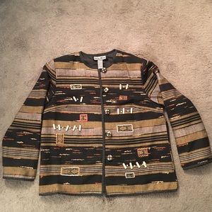 Black and gold striped jacket