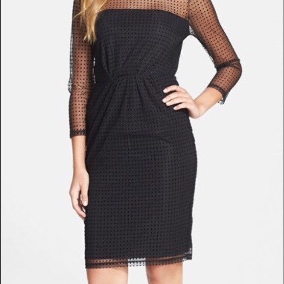 NWT French Connection Sheer Sleeves LBD - Picture 5 of 7