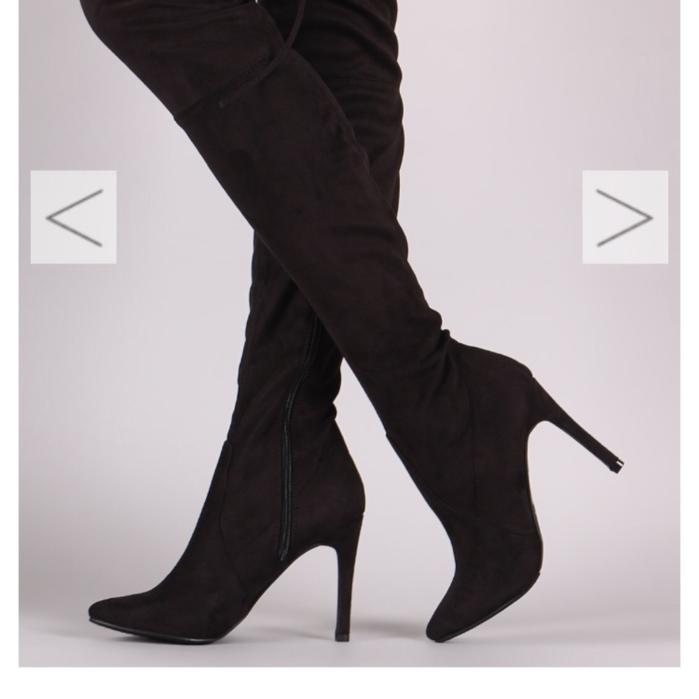 Suede Material Over the knee boots