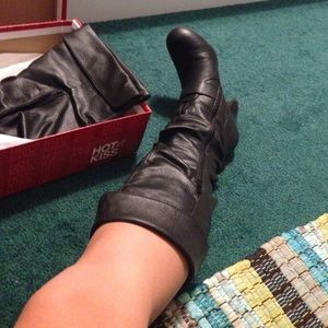 Hot Kiss Shoes - Black knee high boots Hot Kiss Shoes - Black knee high boots