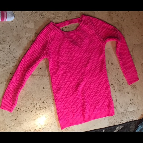 Hot pink cozy sweater!