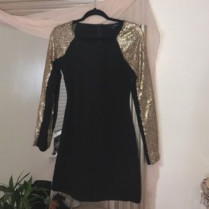 Long Sleeve Sequin Dress