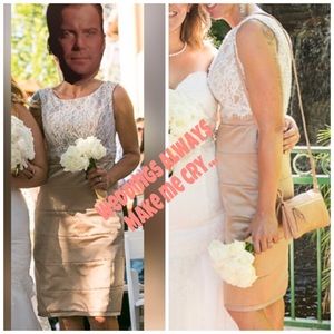 ❤M.O.B. Dress - Champagne color with Lace bodice❤