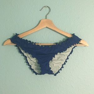 Victoria's Secret blue ruffle bikini bottoms