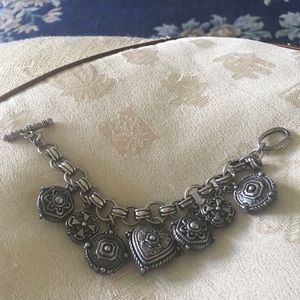 Vintage Sterling Silver Charm Bracelet.