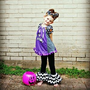 Upcycled Boutique Jack Skellington Pant Set 5/6
