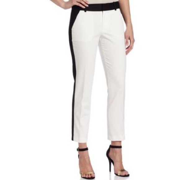 Calvin Klein White Ankle Trousers, Sz 2