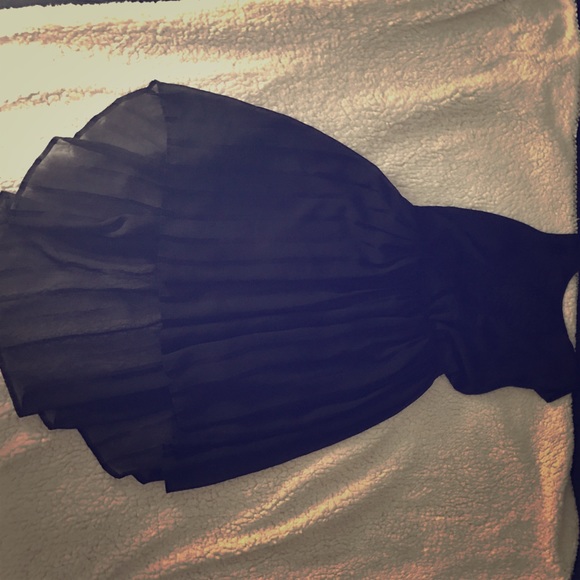 High low black dress