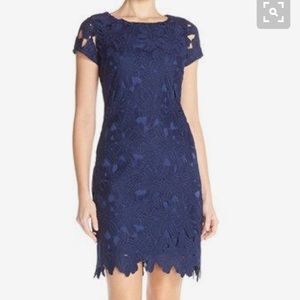 Floral Lace Shift Dress - Ellen Tracy