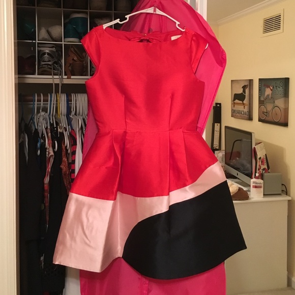 Kate Spade Red Colorblock Dress