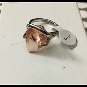 Silver ring w/ citrine stone