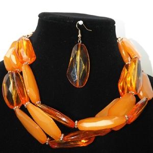 Orange Statement Necklace