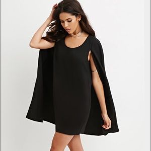 NWT F21 Black Cape Dress, MERRY XMAS!