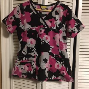 Wonder Wink colorful scrub top