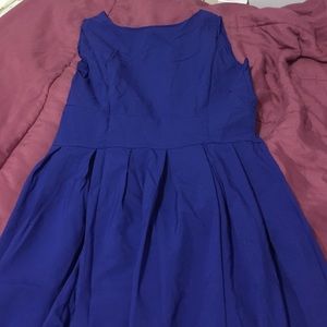 Nwot pleated royal blue dress