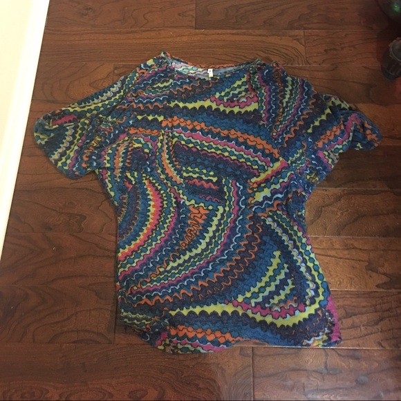 Multi colored boho tunic top
