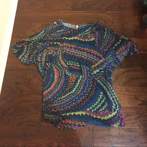 Multi colored boho tunic top