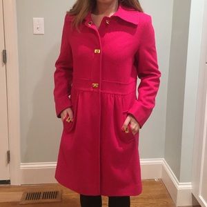 DKNY size 8 pink wool coat