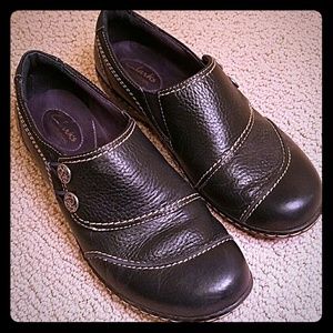 Clark's Bendables Navy blue slip-on loafers