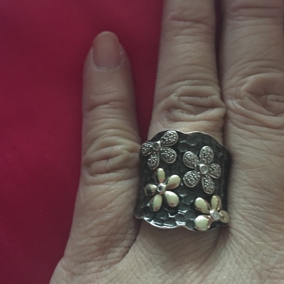 🌼Sterling Silver 925 Ring with 14K & Diamonds🌼