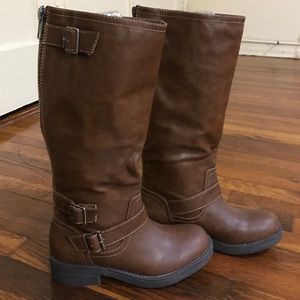 Brown madden girl riding boots